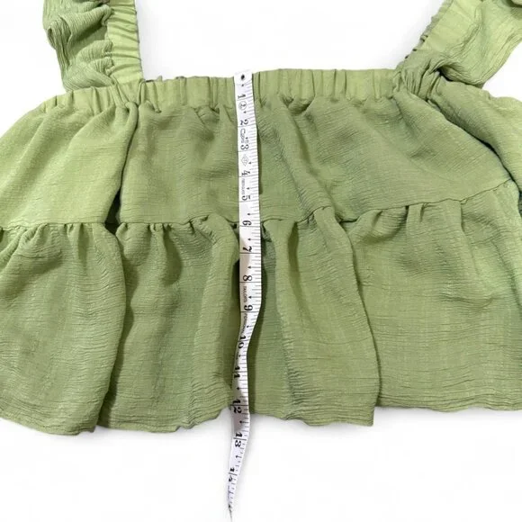 Lulu's Festival Coquette Spring Ruffle Top L Fairycore Girly Summer Soft Girl - Picture 7 of 8